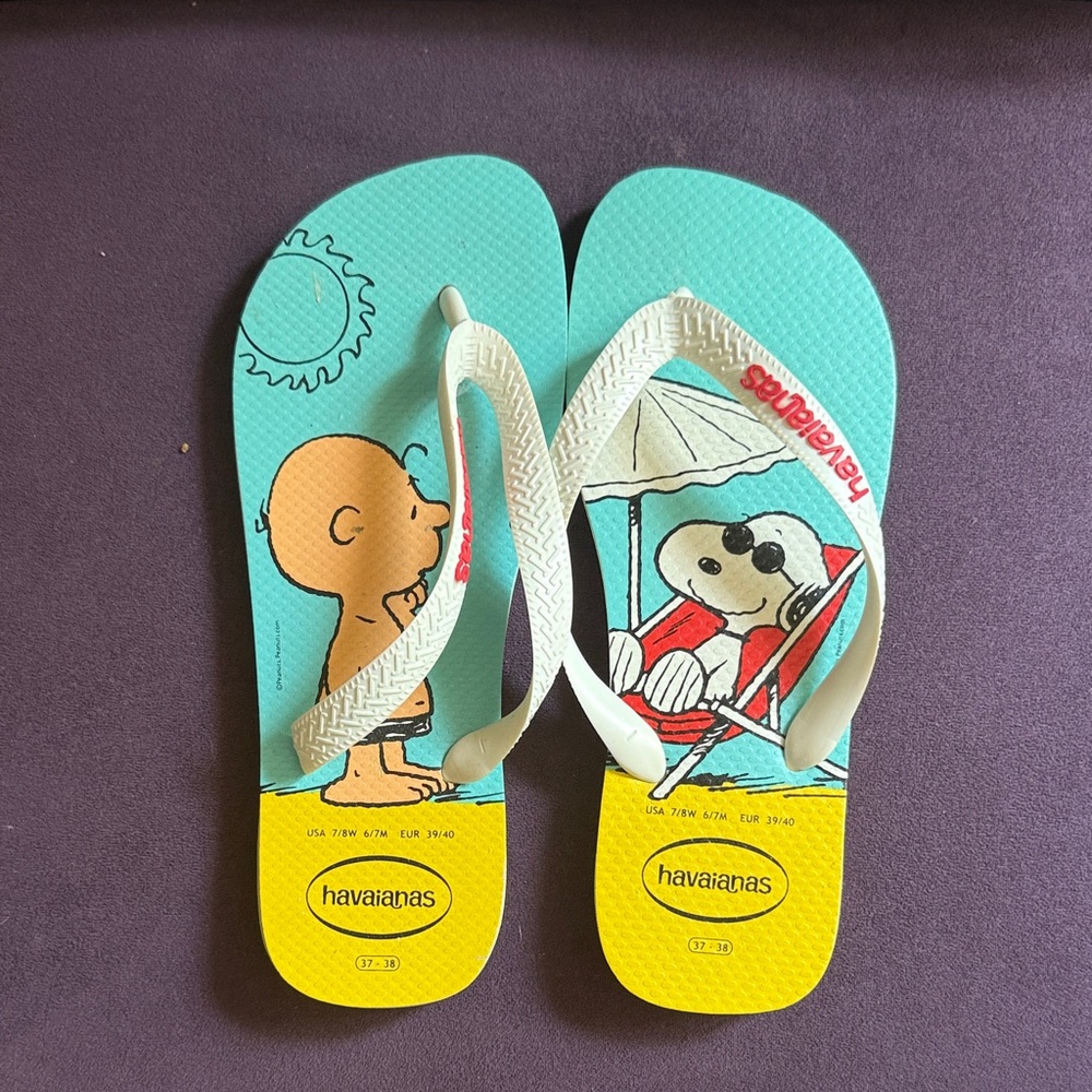 Havaianas Kids Flip Flops - Blue and Yellow
